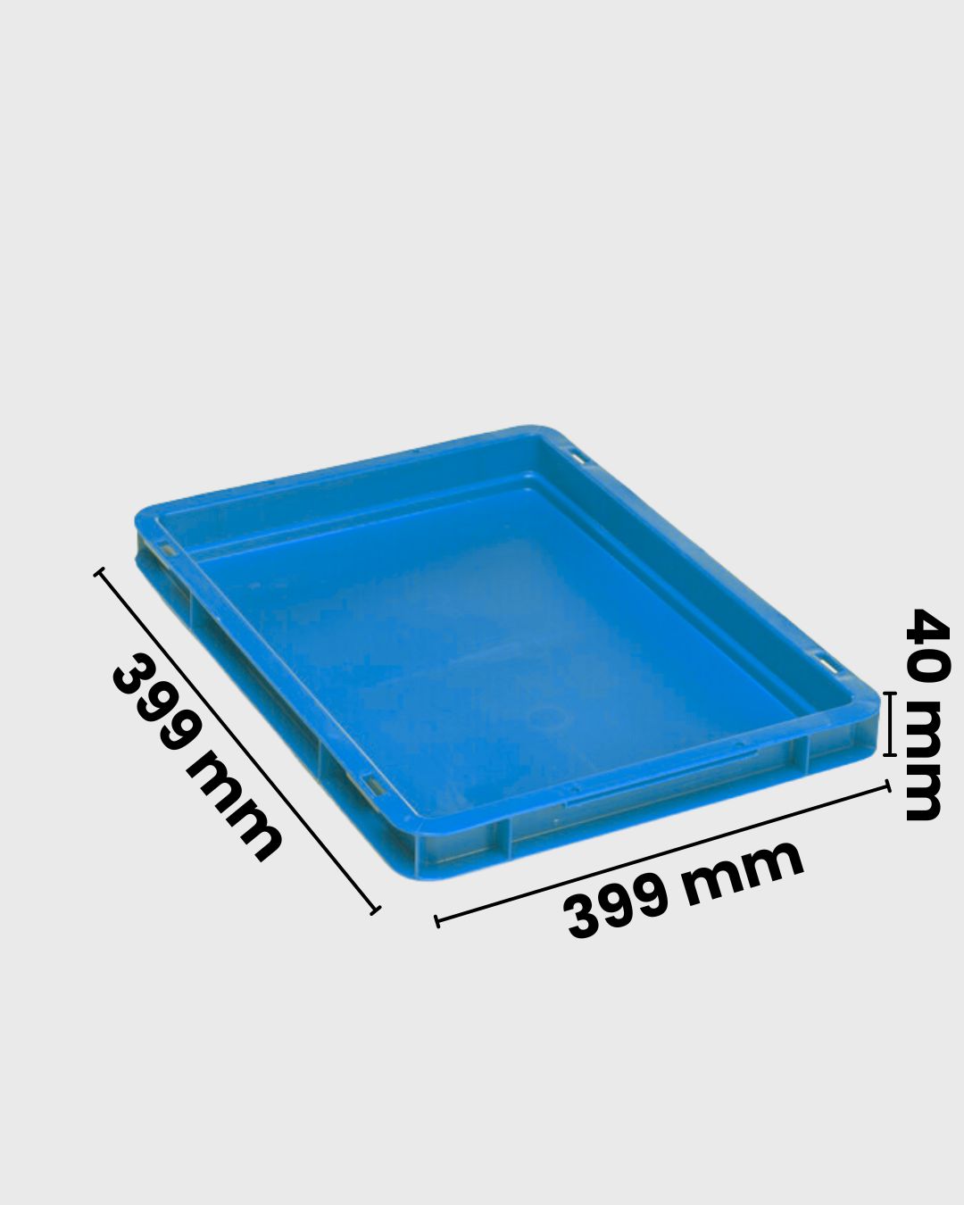 Euro Box Serie EF 4040 blau mit Maßen