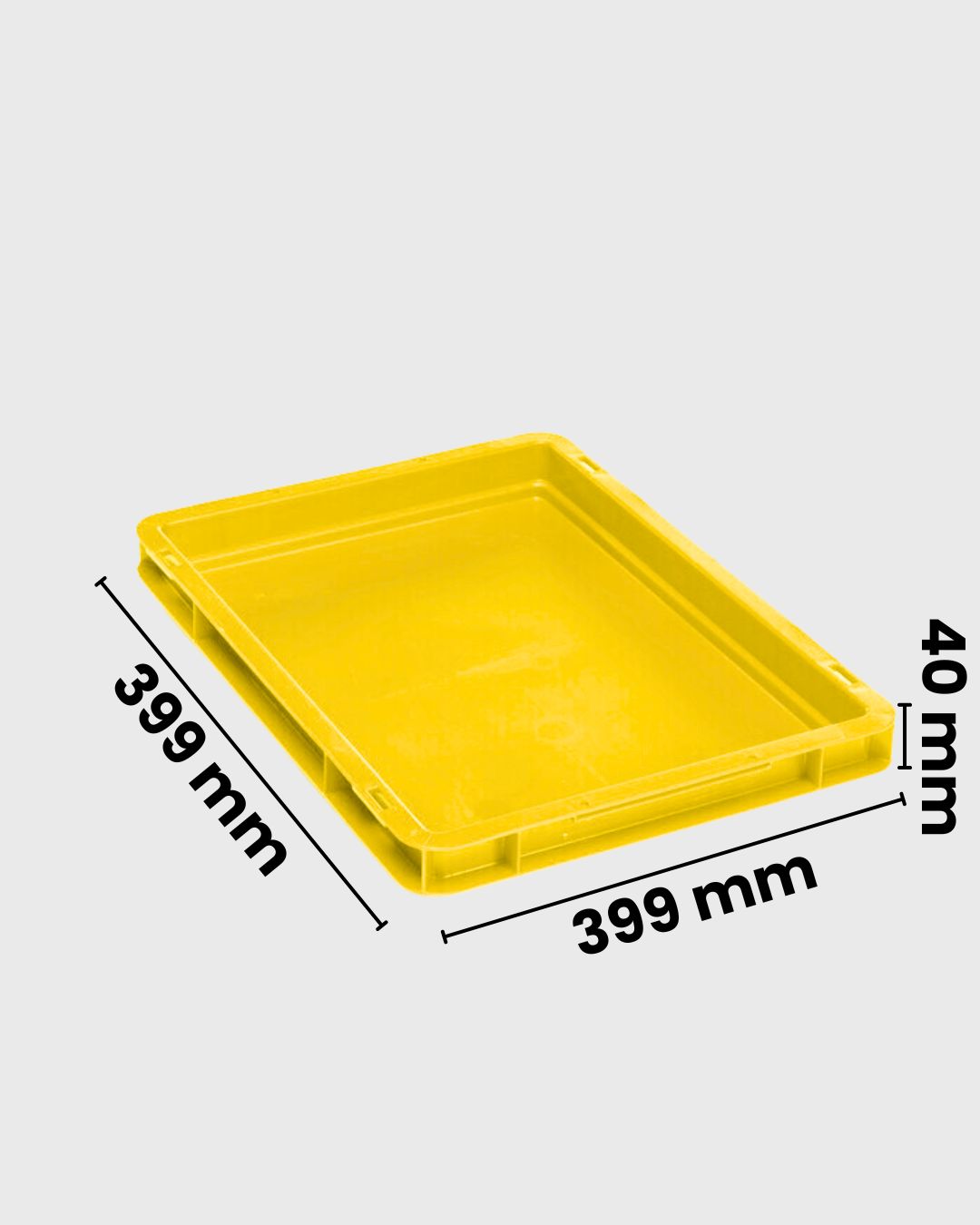 Euro Box Serie EF 4040 gelb mit Maßen