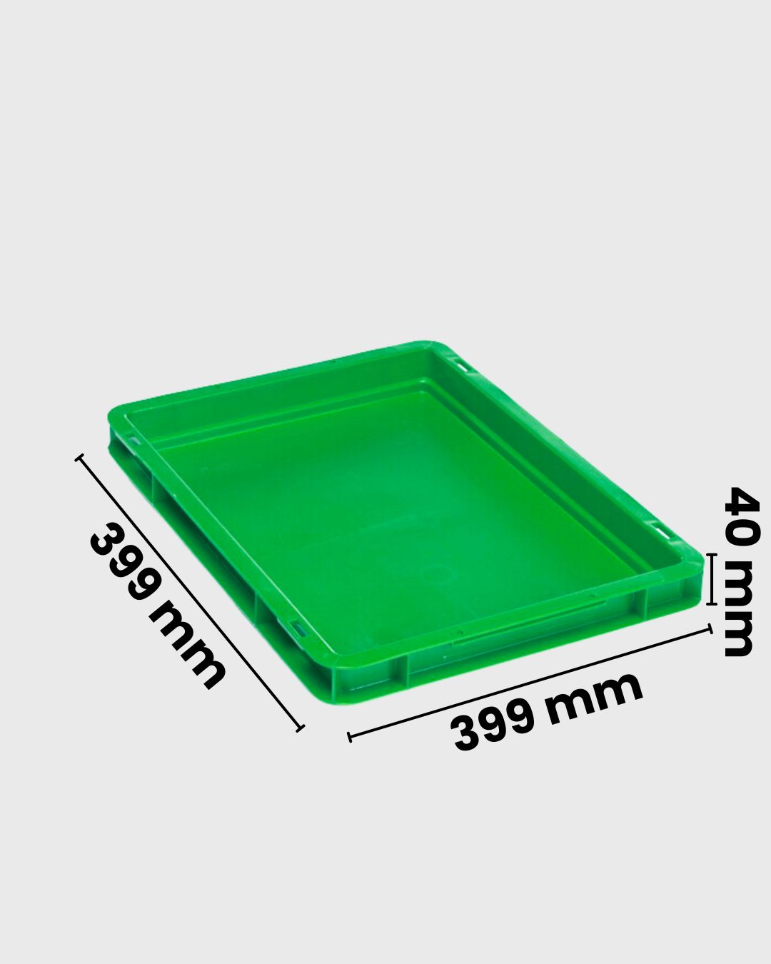 Euro Box Serie EF 4040 grün mit Maßen