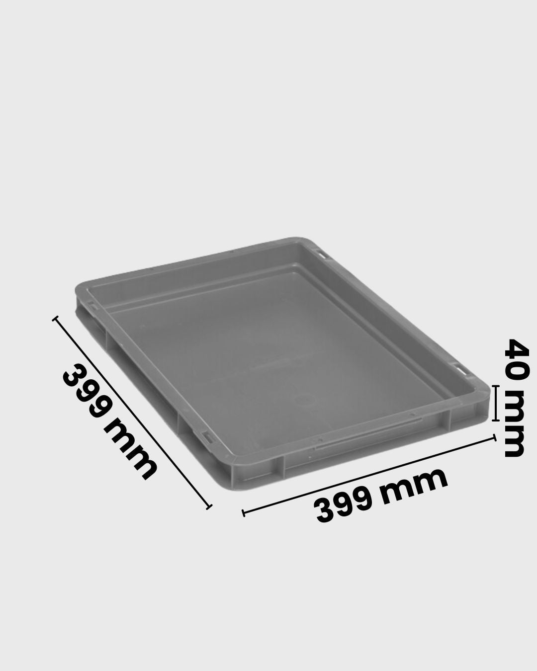 Euro Box Serie EF 4040 grau mit Maßen