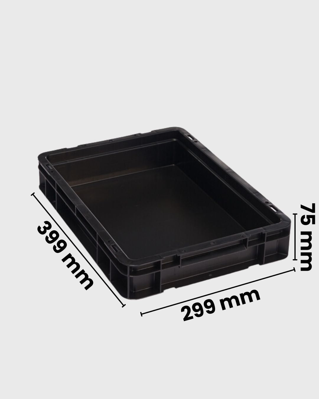 Euro Box Serie EF 4070 schwarz mit Maßen