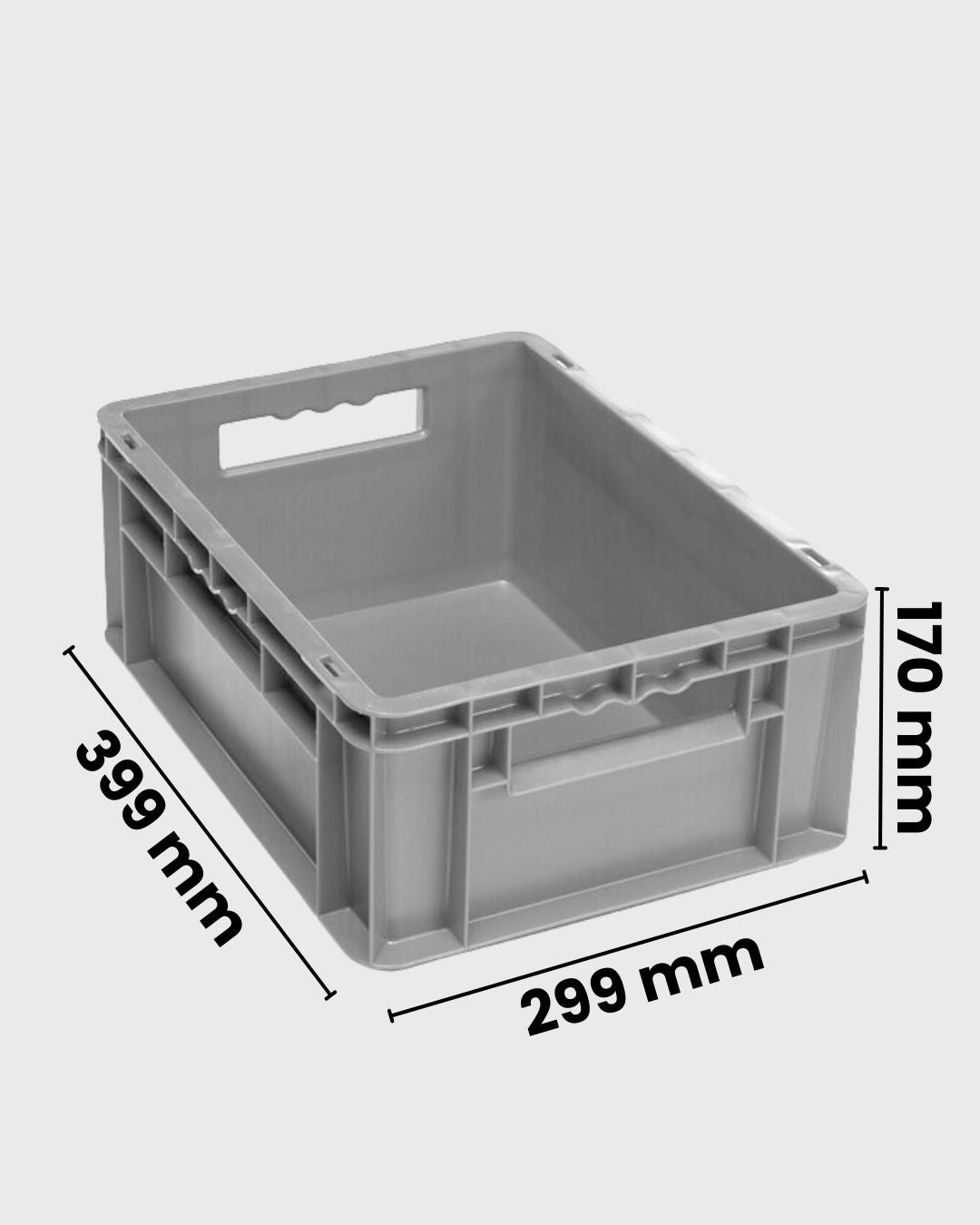 Euro Box Serie EF 4170 grau mit Maßen