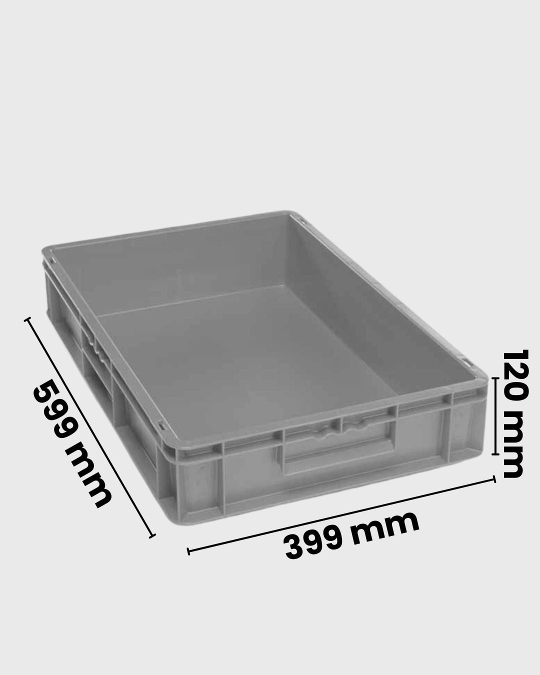 Euro Box Serie EF 6120 grau mit Maßen