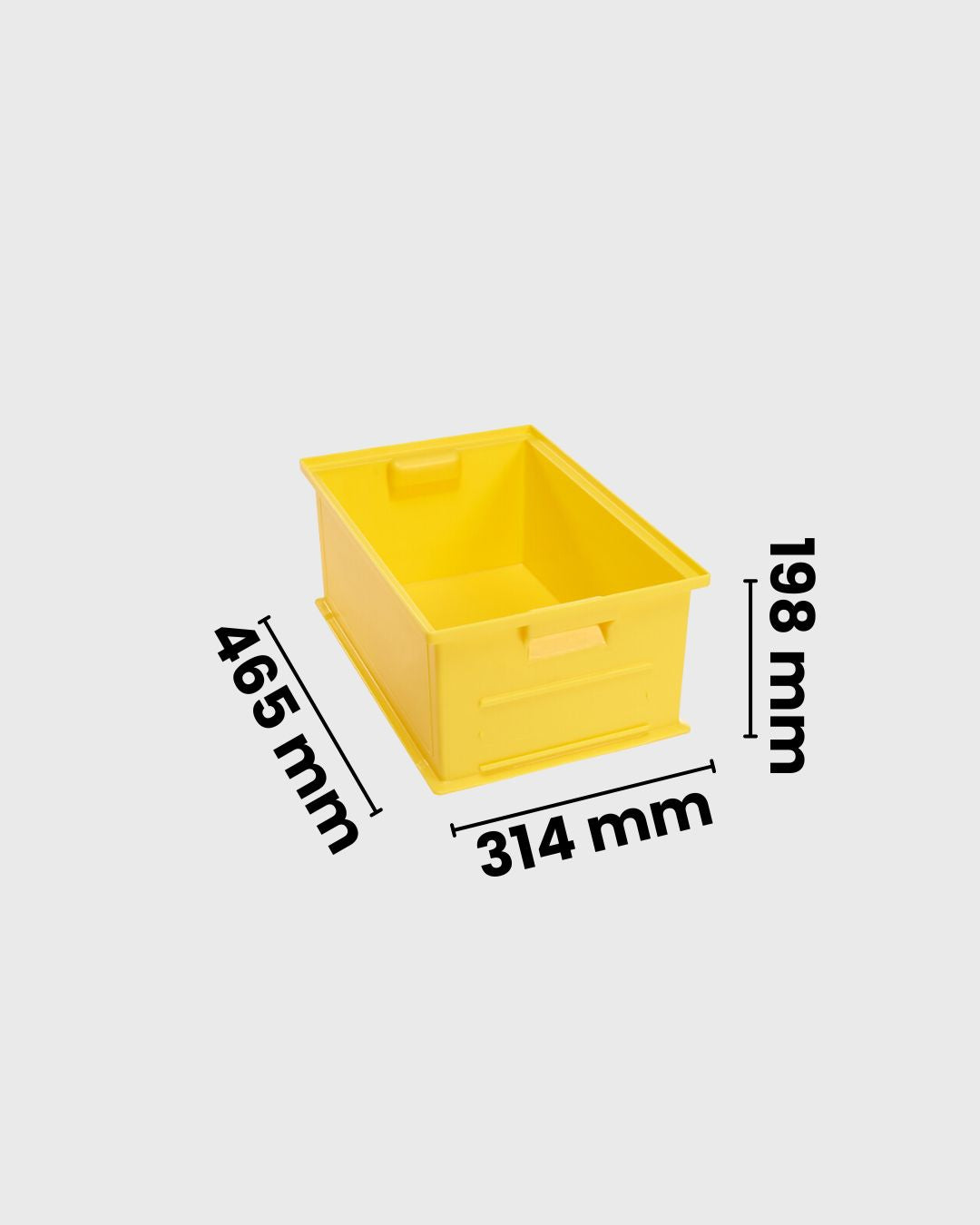Stapelkasten Serie 14/6-2 gelb mit maßen