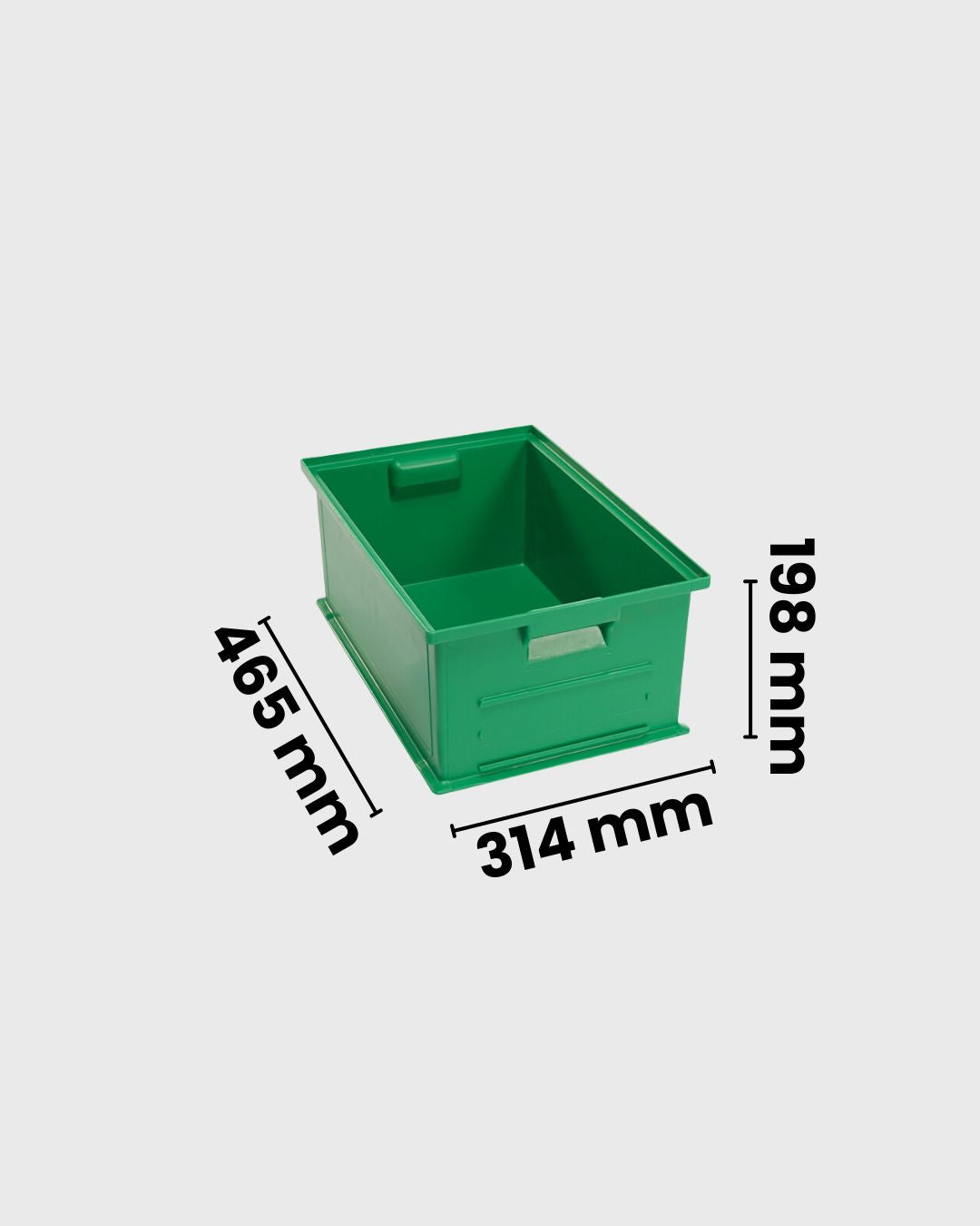 Stapelkasten Serie 14/6-2 grün mit maßen