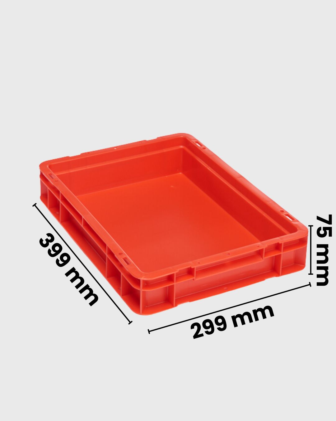 Euro Box Serie EF 4070 rot mit Maßen