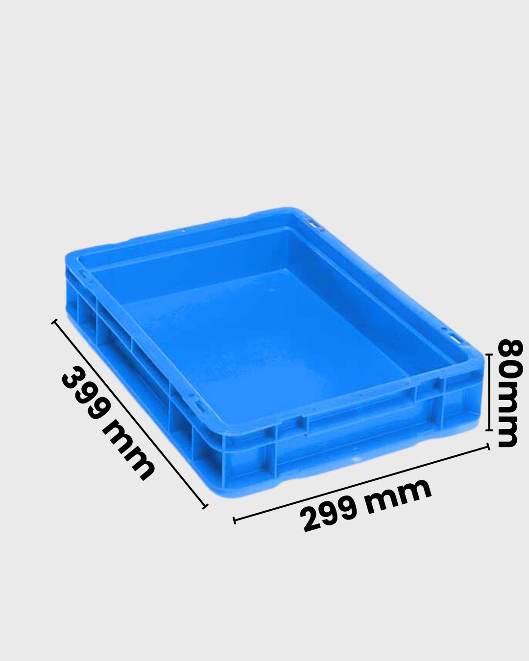 Euro Box Serie EF 4080 blau mit Maßen