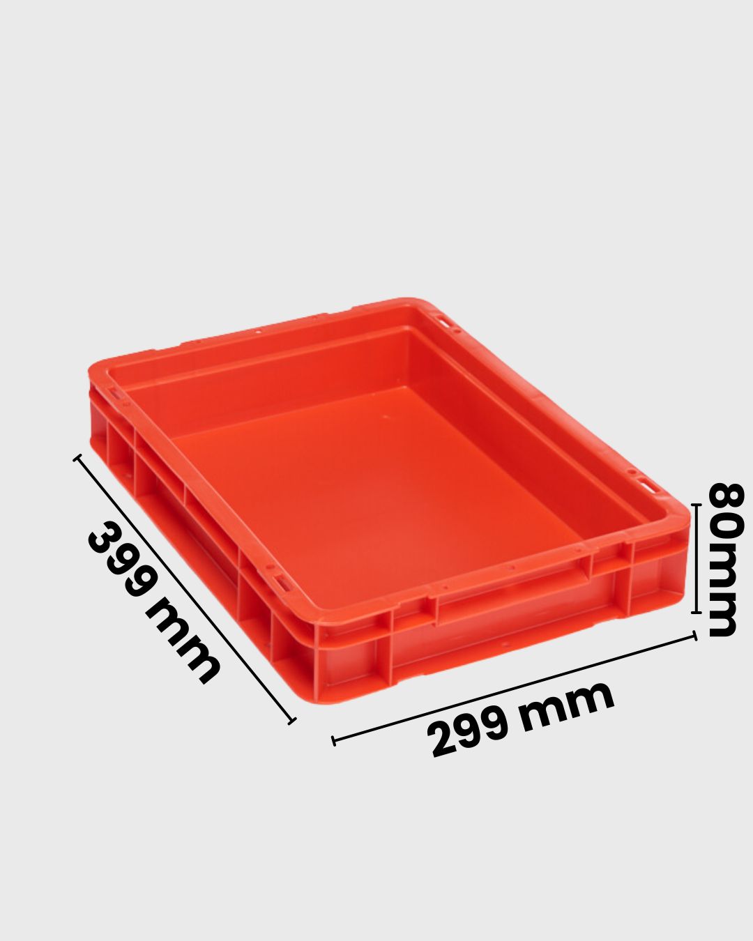 Euro Box Serie EF 4080 rot mit Maßen