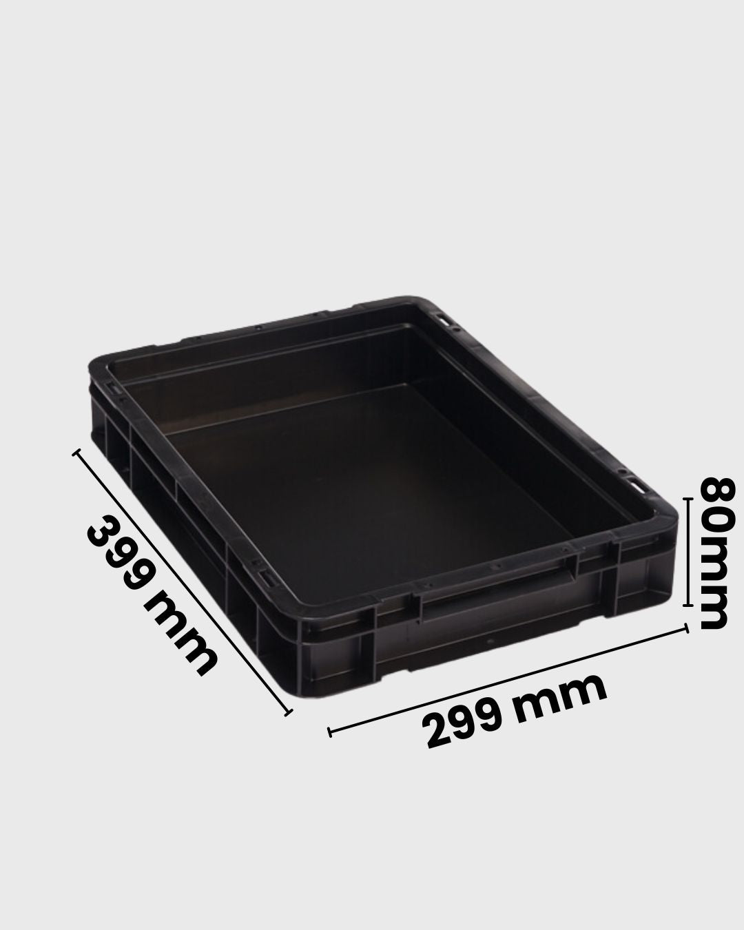 Euro Box Serie EF 4080 schwarz mit Maßen