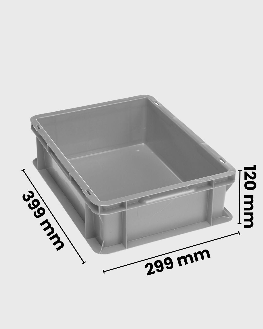 Euro Box Serie EF 4120 grau mit Maßen