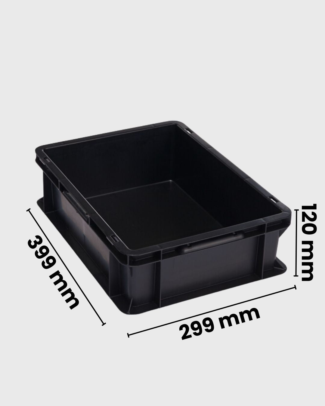 Euro Box Serie EF 4120 schwarz mit Maßen