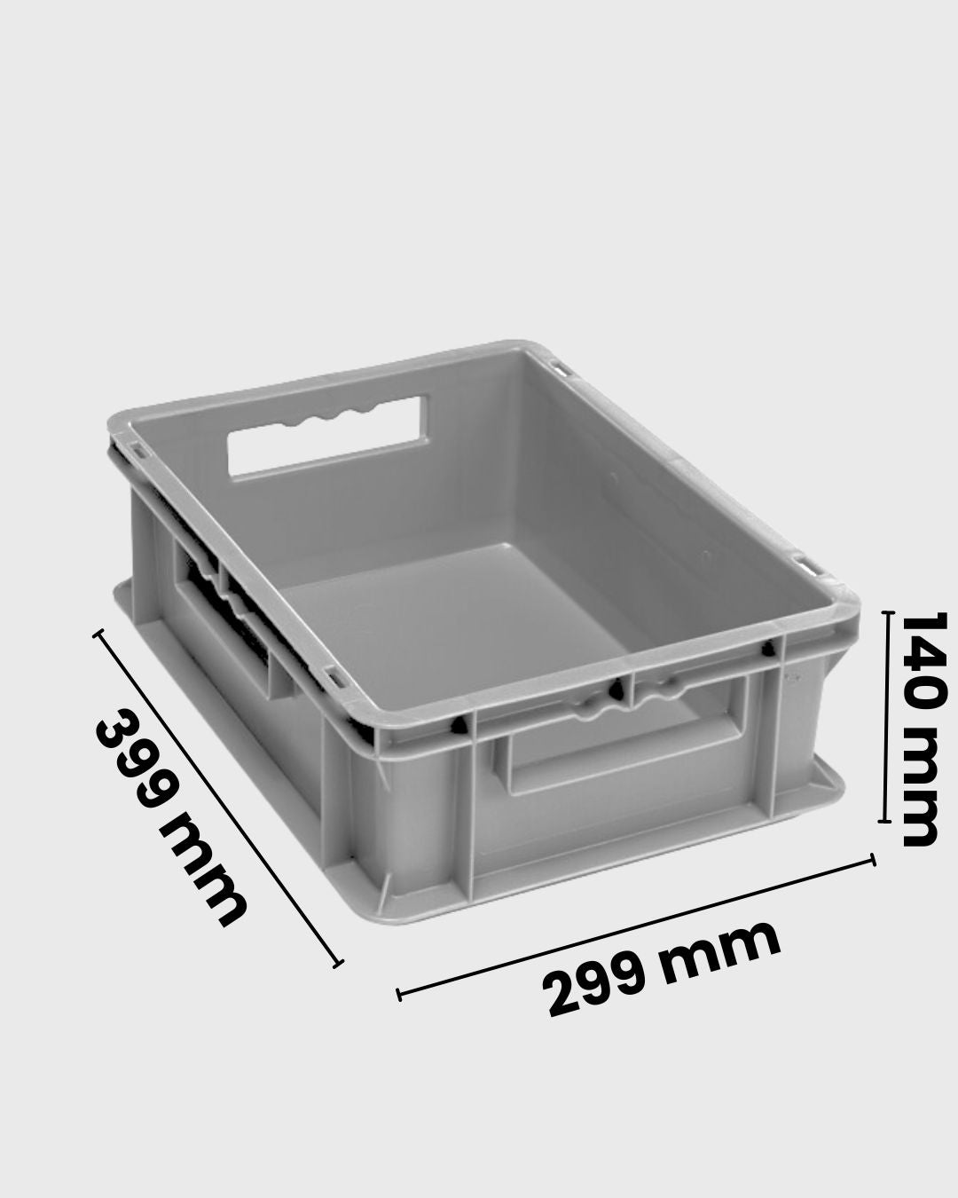 Euro Box Serie EF 4140 grau mit Maßen