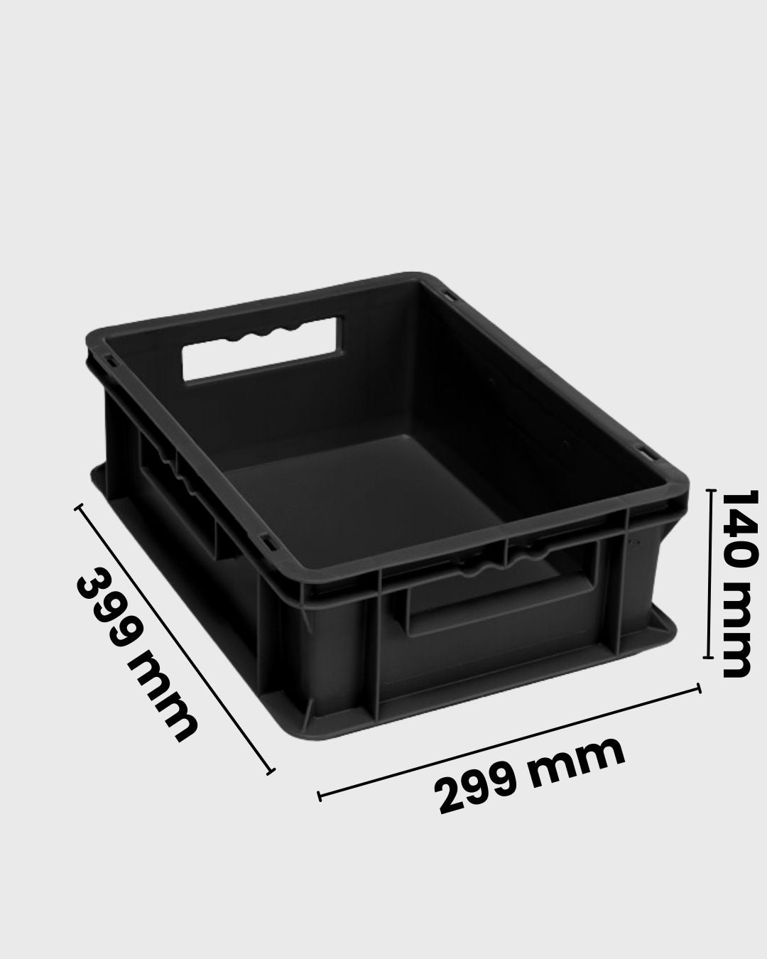 Euro Box Serie EF 4140 schwarz mit Maßen