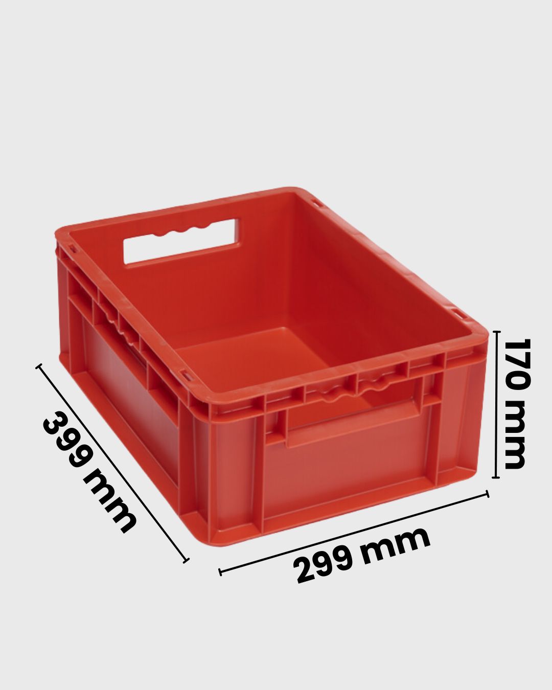 Euro Box Serie EF 4170 rot mit Maßen