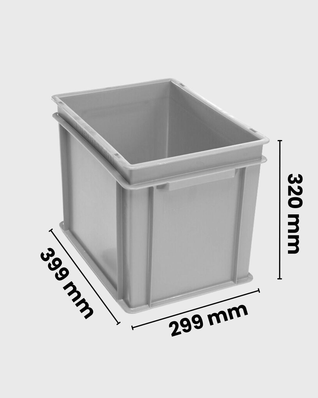 Euro Box Serie EF 4320 grau mit Maßen