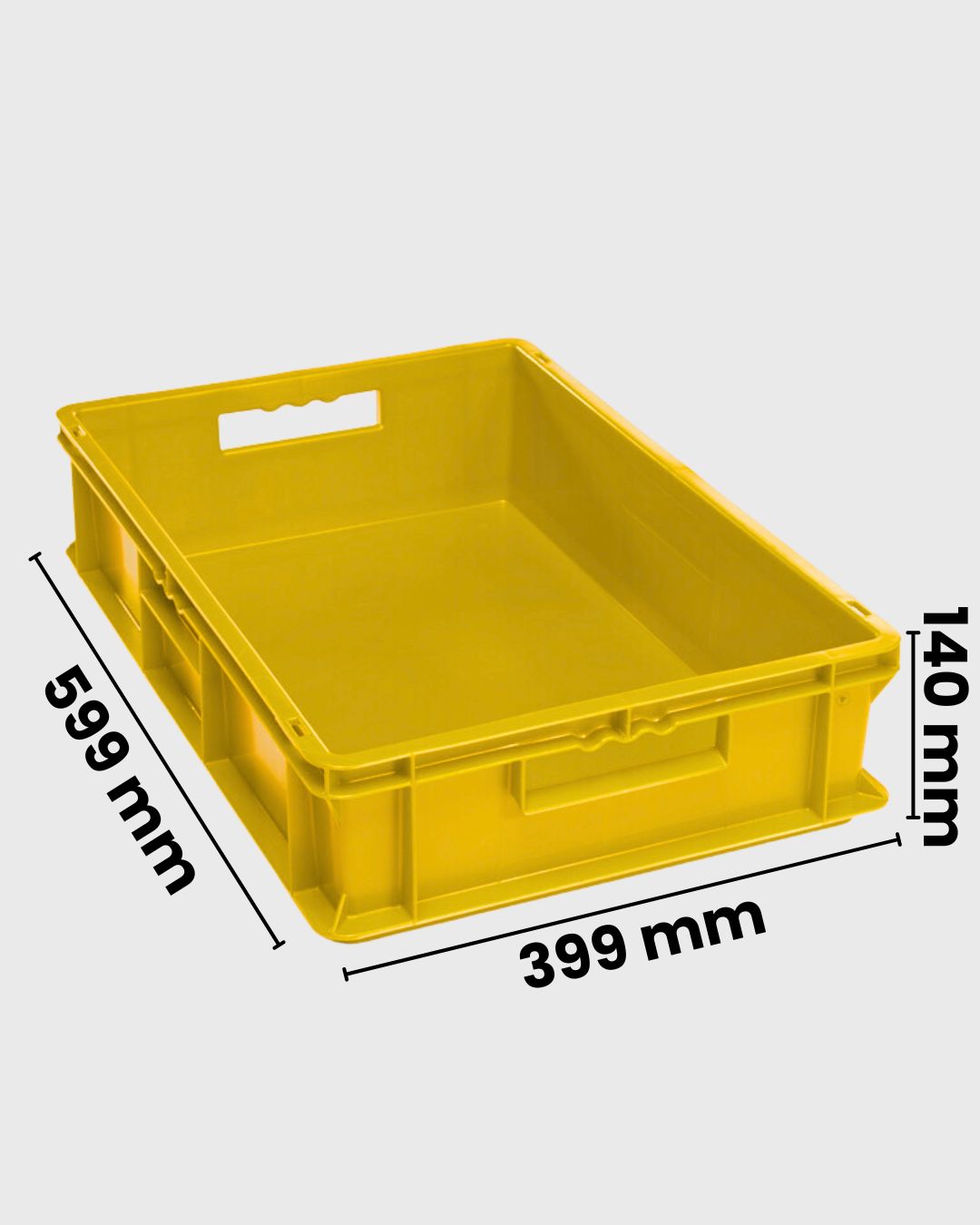 Euro Box Serie EF 6140 gelb mit Maßen