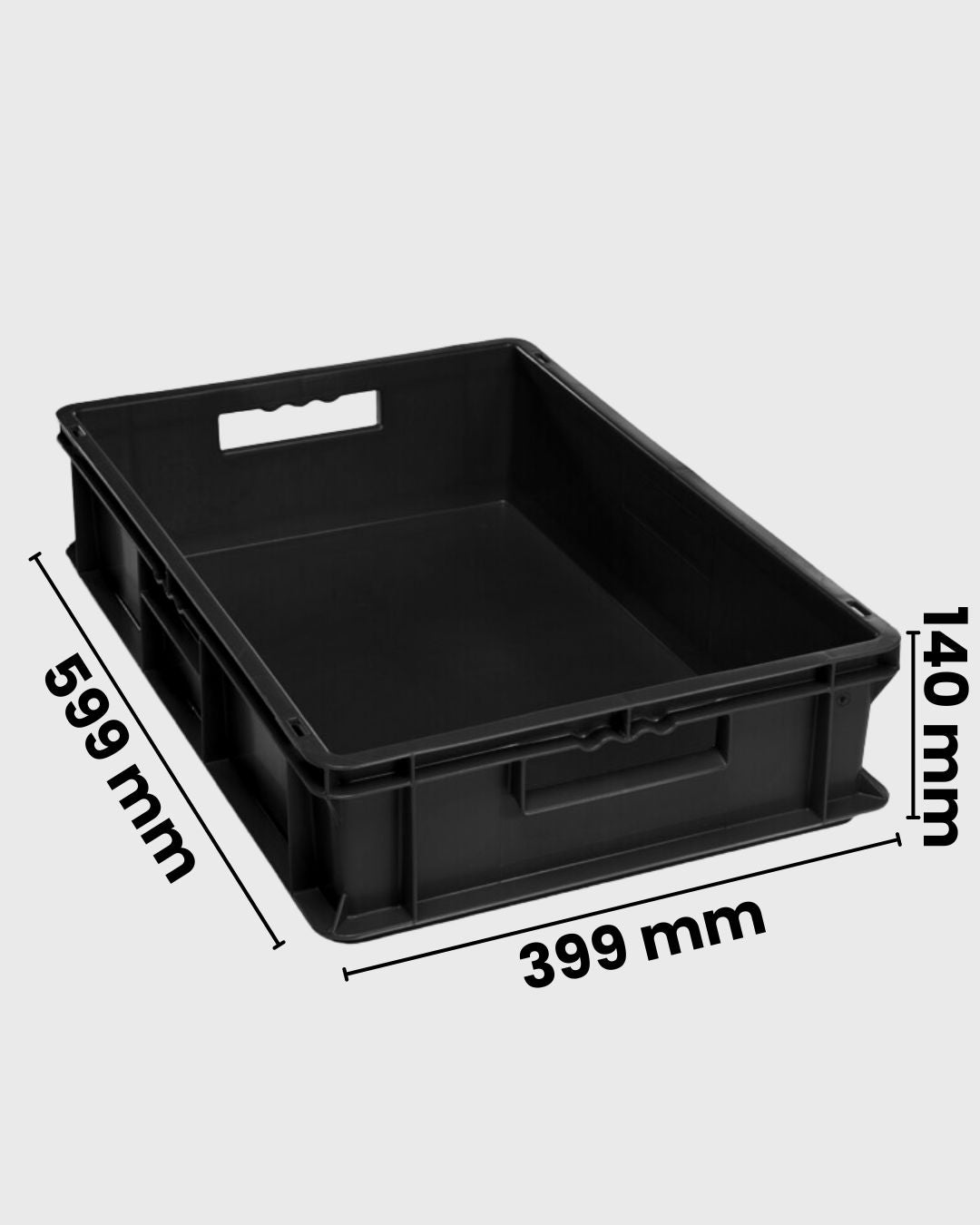 Euro Box Serie EF 6140 schwarz mit Maßen