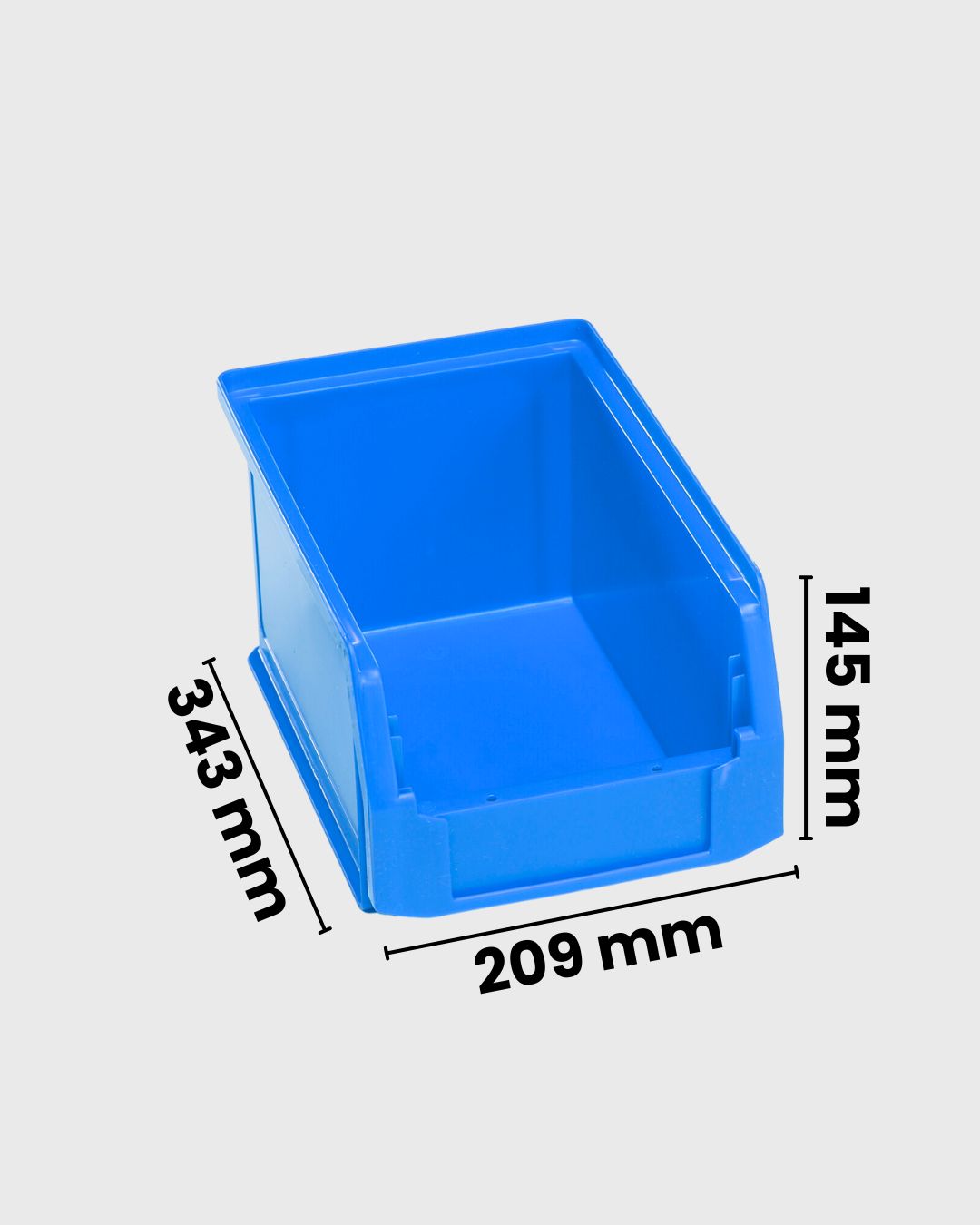 Sichtlagerkasten LF 321 blau mit maßen