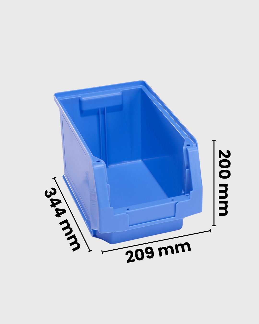 Sichtlagerkasten LF 322 blau mit maßen