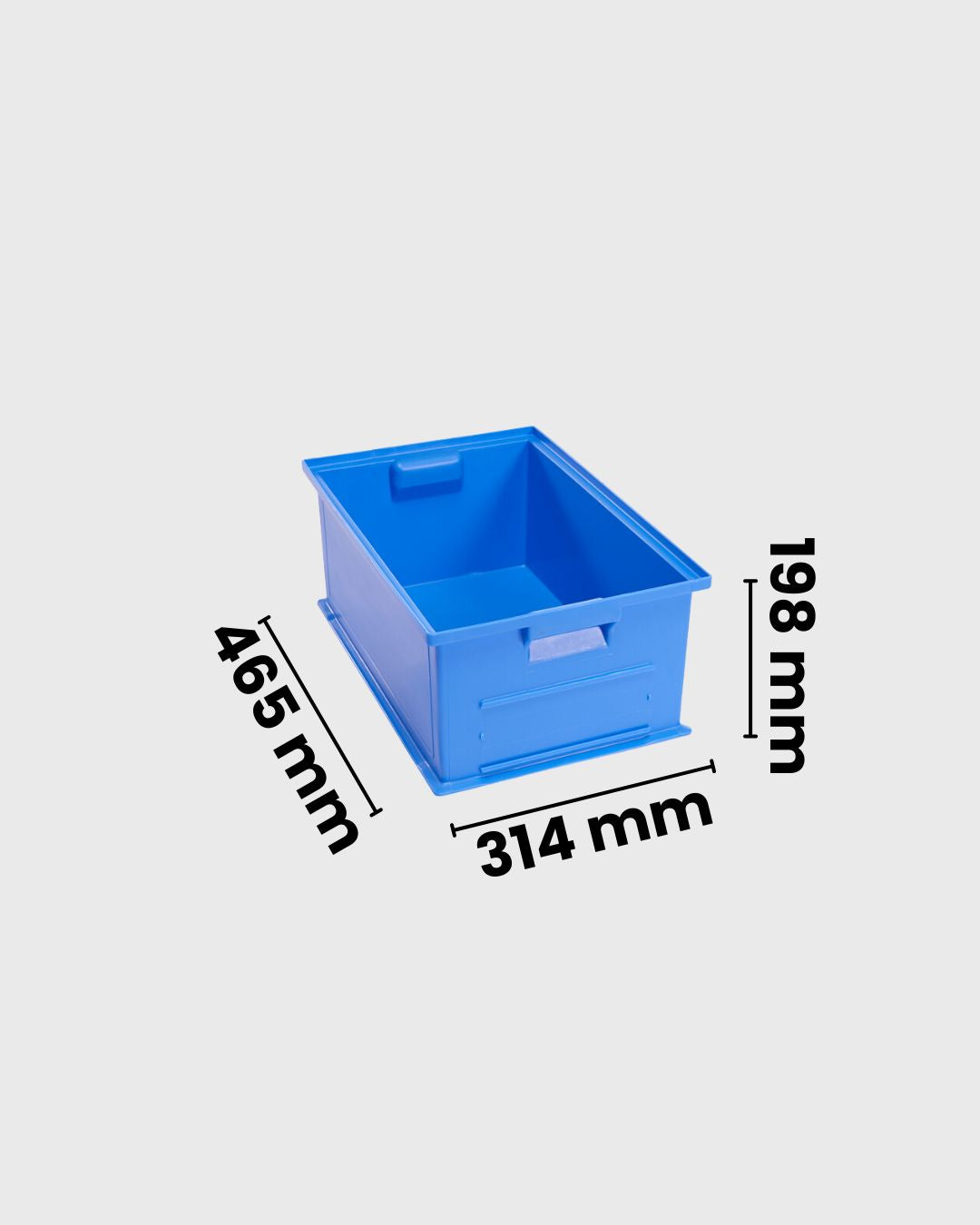 Stapelkasten Serie 14/6-2 blau mit maßen